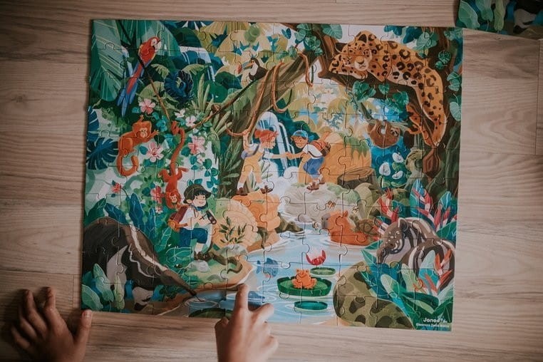 Puzzle w walizce 100 el. Przygoda w kraju Inków - Janod