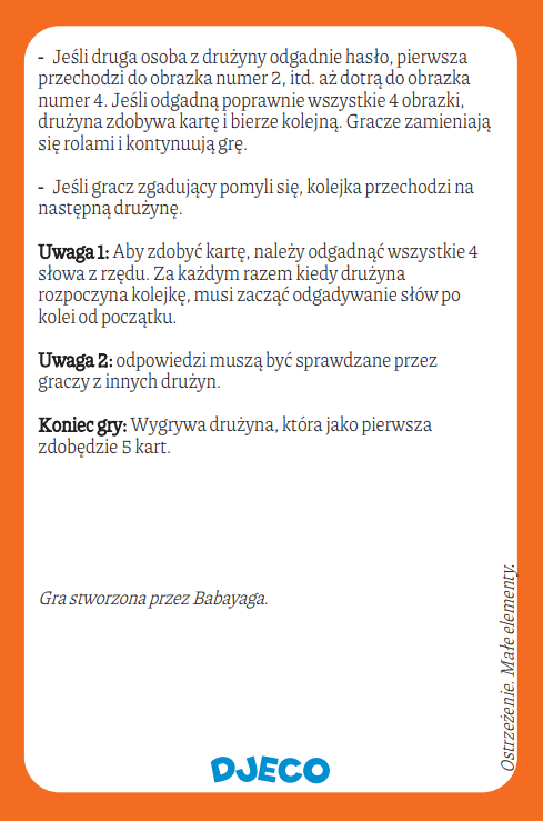 Gra Karciana MotaMo Junior odgadywanie - Djeco