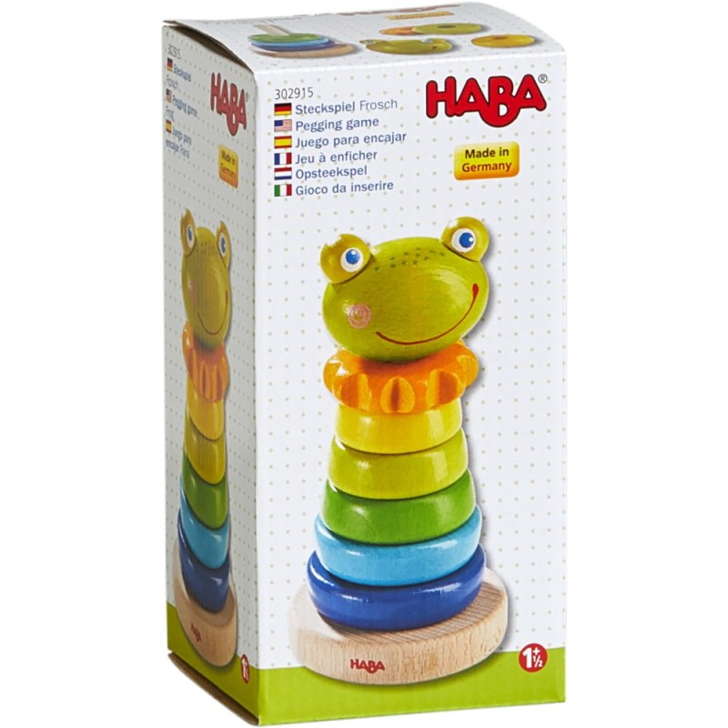 Drewniana Wieża z Krążkami Żaba - Haba