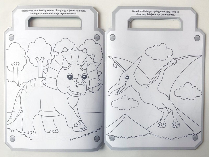 Kolorowanka z naklejkami Dinozaury Teczka