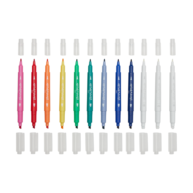 Magiczne Podwójne Pisaki ze Stempelkami - Ooly