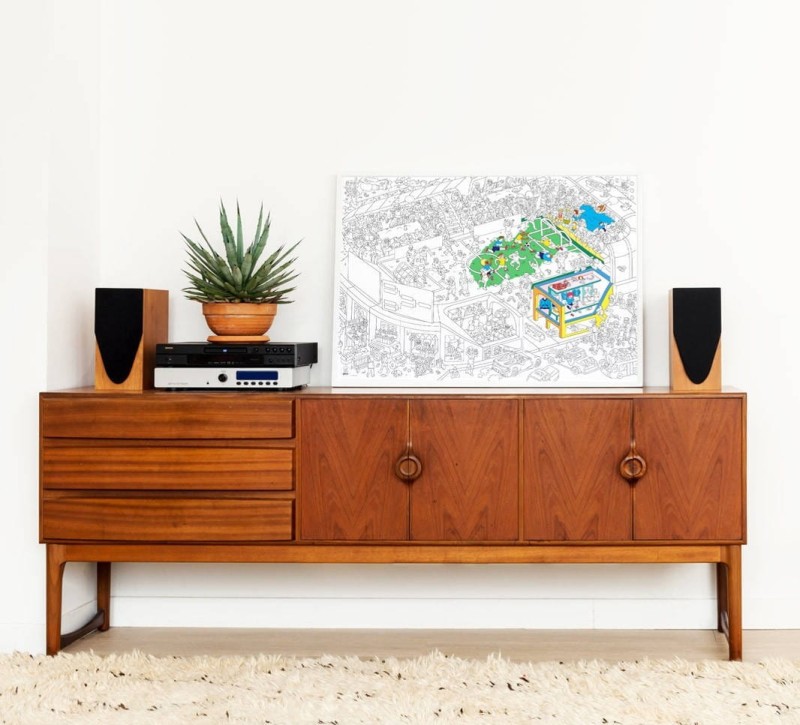 Kolorowanka Piłka Nożna FOOTBALL 100 x 70 cm - omy