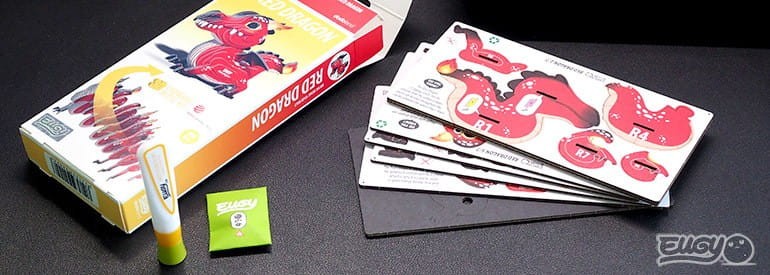 Eugy Czerwony Smok Układanka 3D Puzzle