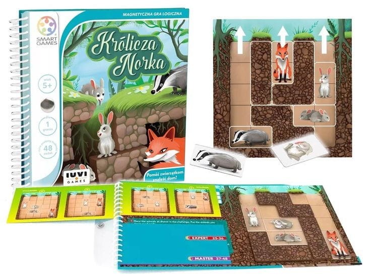 Gra Planszowa 5+ Królicza Norka Magnetyczna - Smart Games