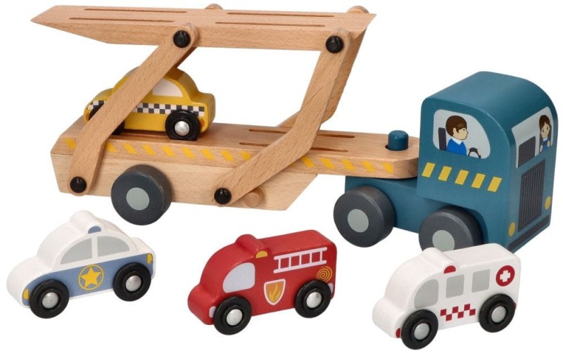 Piętrowa Ciężarówka z Pojazdami Ratunkowymi - Adam Toys