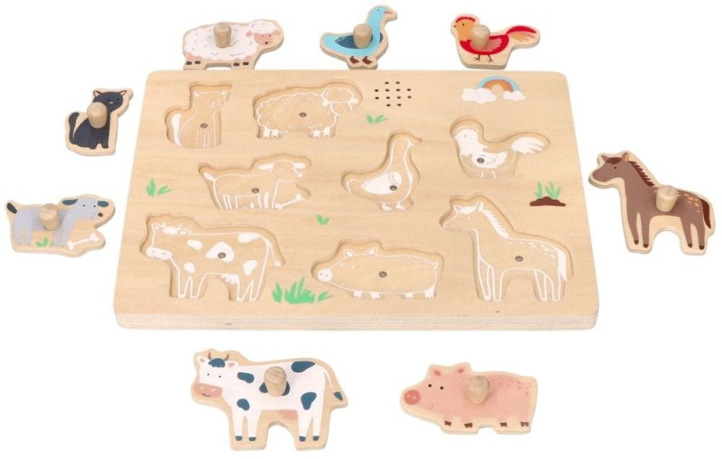 Układanka Dźwiękowa Zwierzęta Wiejskie - Adam Toys