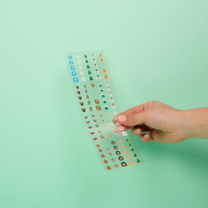 Naklejki na Paznokcie dla dzieci Świąteczne Wzory - omy
