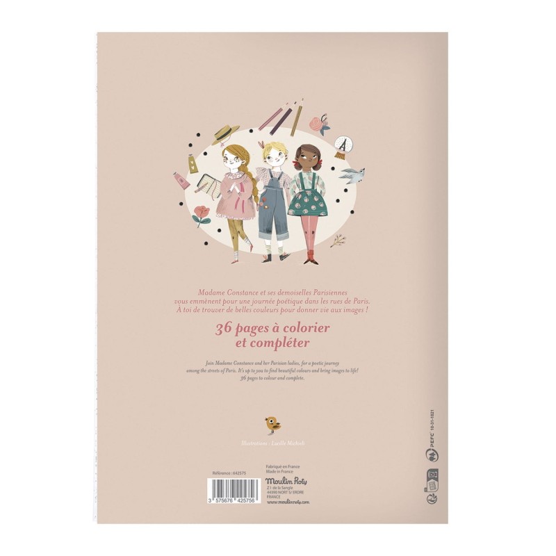 Kolorowanka Les Parisiennes Ulice Paryża - Moulin Roty