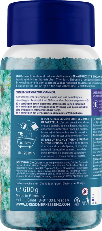 Sól do kąpieli na Przeziębienie i Spokojny Sen- Dresdner Essenz