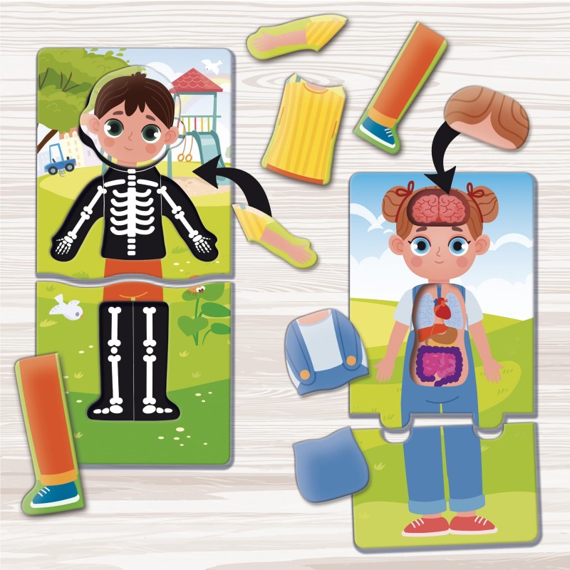 Ciało Człowieka Układanki Baby Doktor Montessori - Lisciani