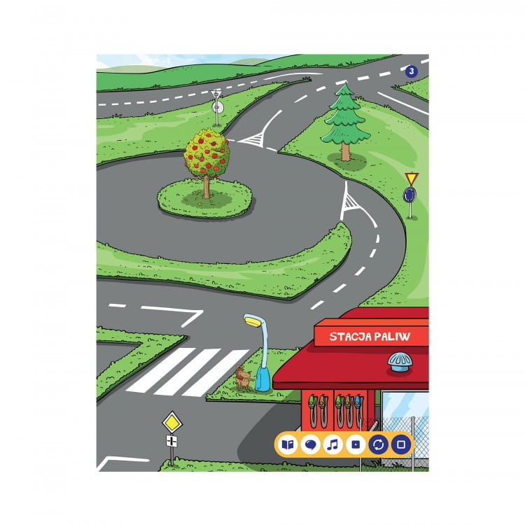 Transport Interaktywne mówiące naklejki zeszyt - Czytaj z Albikiem