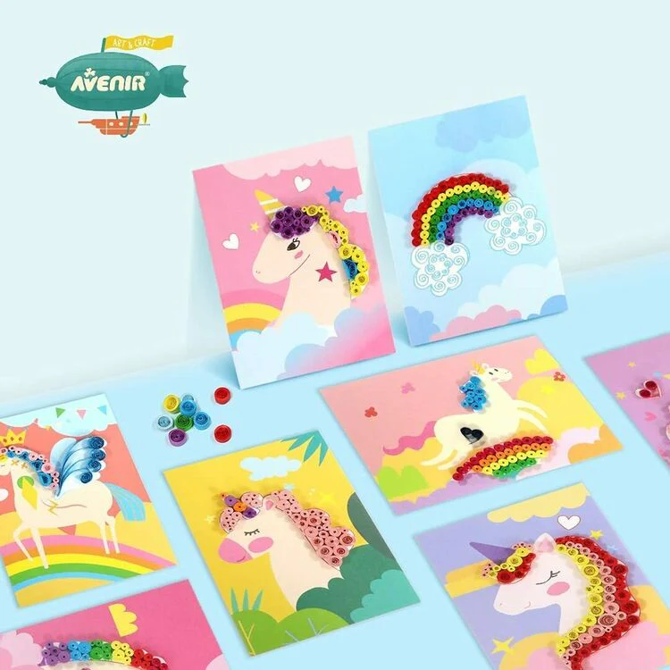 Quilling Art dekoracje z pasków papieru Jednorożce Avenir