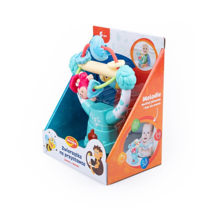 Zwierzątka na przyssawce Karuzela światło dźwięk - Dumel