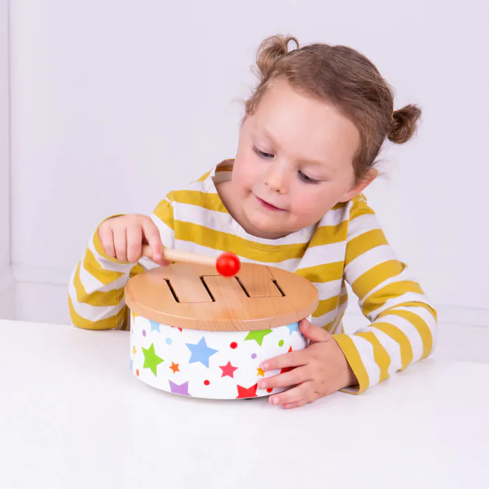 Drewniany bębenek Drum - Bigjigs