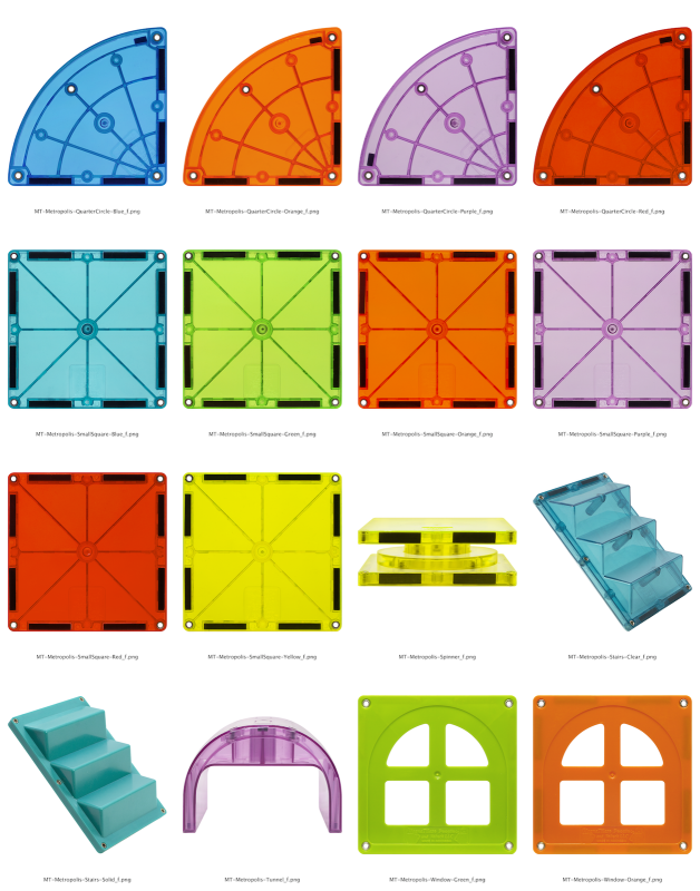Klocki Magnetyczne 110 el. Metropolis MAGNA-TILES