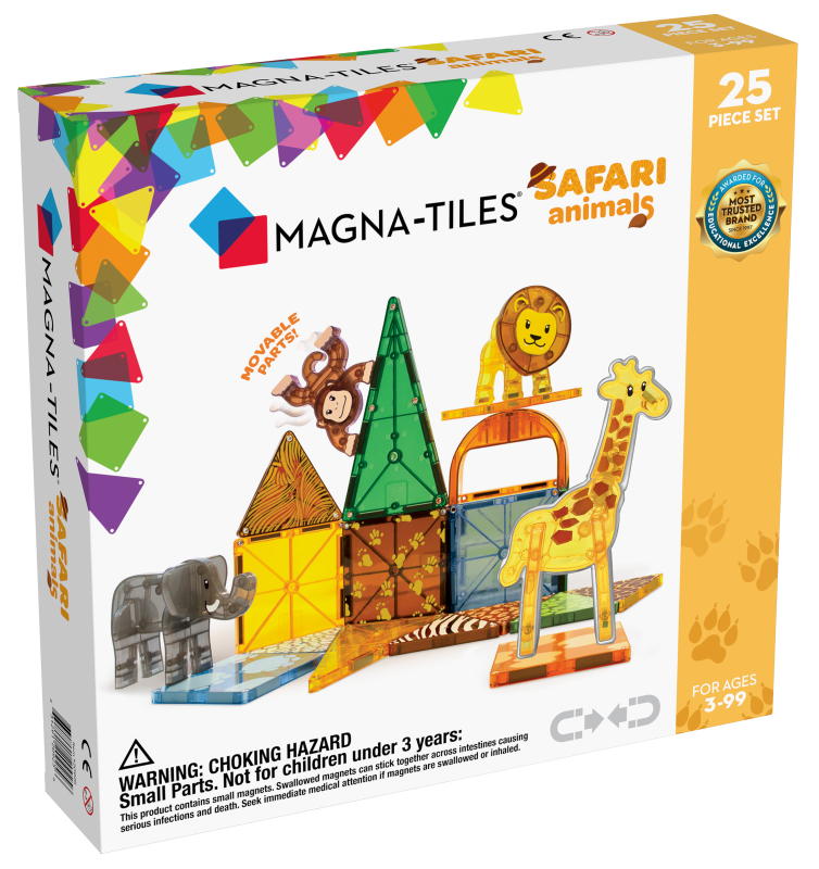 Klocki Magnetyczne zwierzęta safari 25 el. MAGNA-TILES