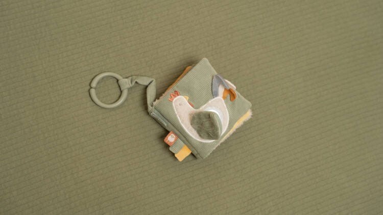 Miękka książeczka sensoryczna z lusterkiem Farma - Little Dutch