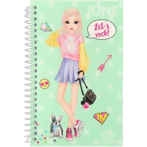 Szkicownik z Naklejkami Modelki June- Top Model