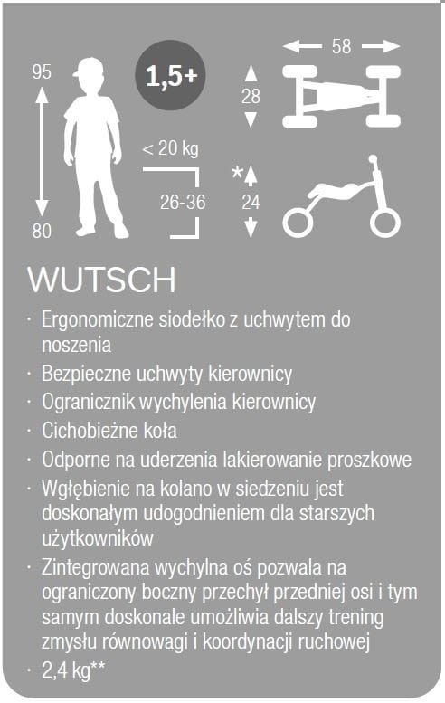 PUKY WUTSCH rowerek biegowy dla dziecka 1,5+ Jeździk anthracite