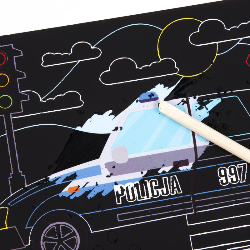 Wydrapywanki Pojazdy 6 arkuszy Kidea