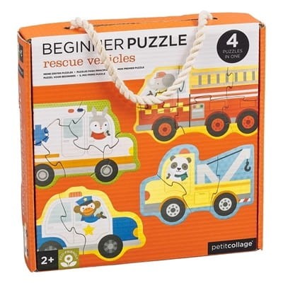 Puzzle progresywne 3,4,5,6 elementy Pojazdy - Petit Collage