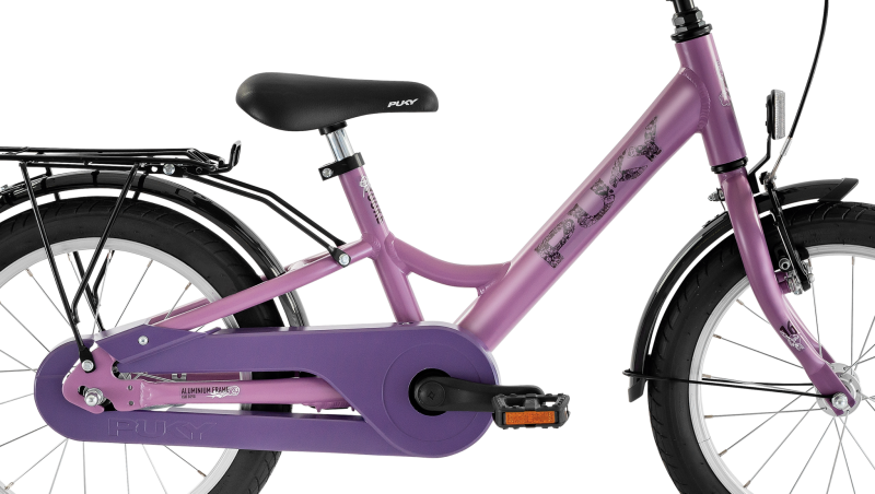 Rower dziecięcy z bagażnikiem YOUKE 16 fioletowy 4239 PUKY
