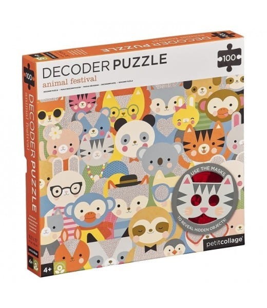 Puzzle z Okularami Ukryte Obrazki Animal - Petit Collage
