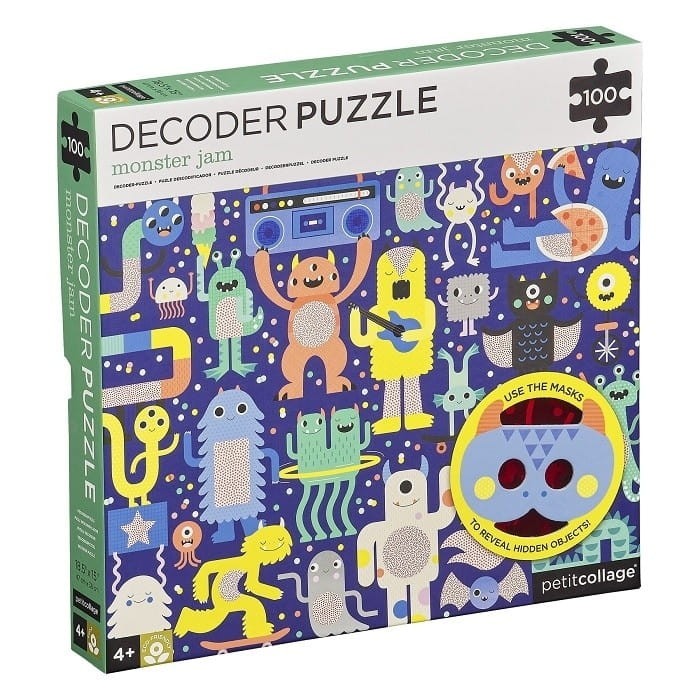Puzzle z Okularami Ukryte Obrazki Potworki - Petit Collage