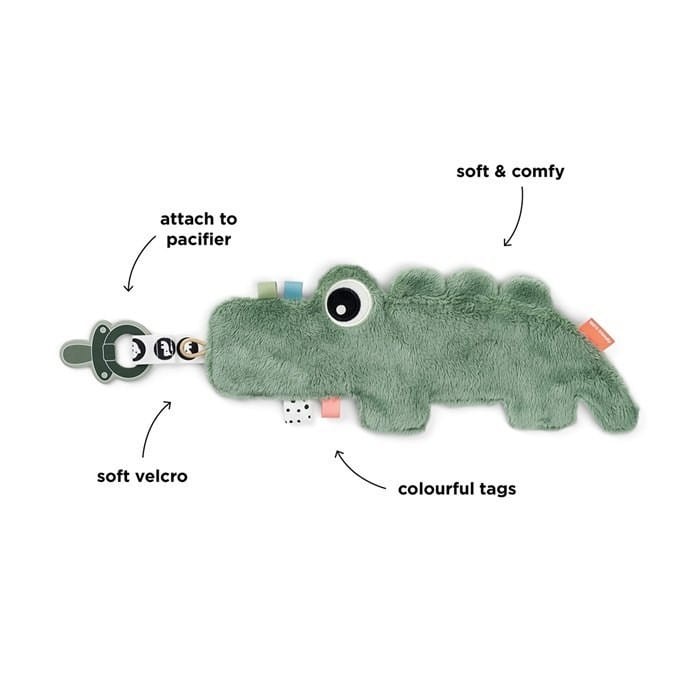 Zawieszka do smoczka Przytulanka Krokodyl - Done by Deer