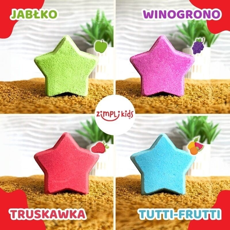 Musujące gwiazdki do kąpieli zmieniające kolor Zimpli Kids