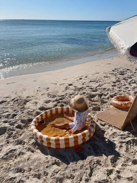 Basen kąpielowy dla dzieci 100 cm żółte paski The Swim Essentials