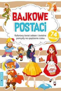 Kolorowanka z naklejkami Bajkowe Postaci - 74 naklejki