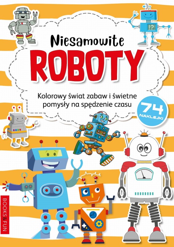 Kolorowanka z naklejkami Roboty - 74 naklejki