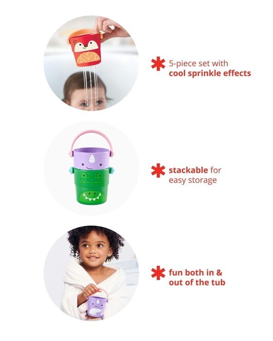 Wiaderka z dziurkami do wody, kąpieli Zoo Skip Hop