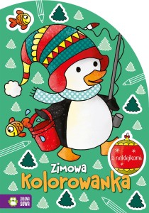 Zimowa kolorowanka z naklejkami