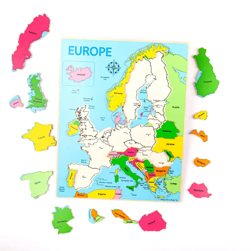 Europa puzzle z krajami Bigjigs Toys