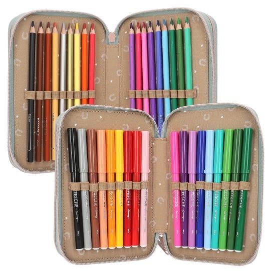 Piórnik szkolny z końmi, wyposażony Miss Melody Hoof Clatter