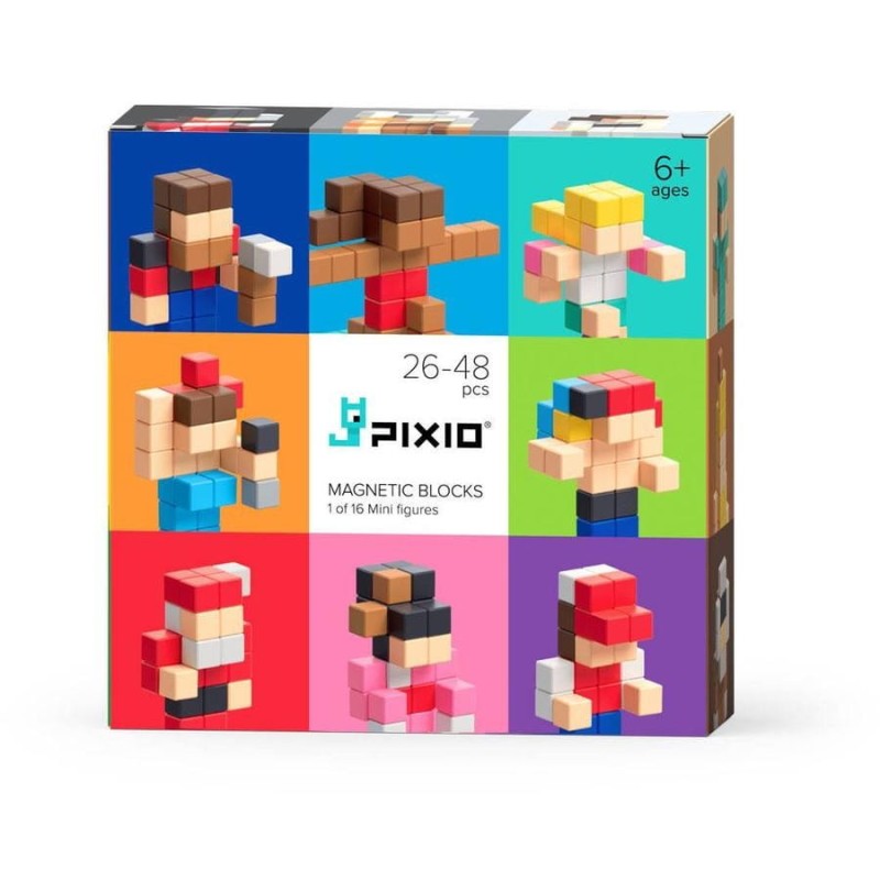 Klocki Magnetyczne 26-48 el. Mini Figures Surprise Series - Pixio