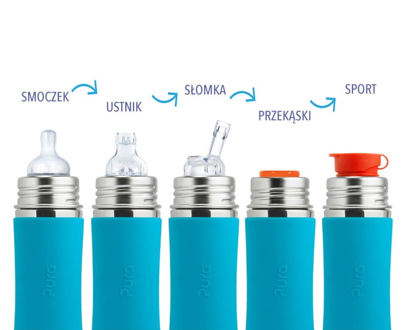Pura termobutelka z ustnikiem 260 ml niebieska Pura Kiki