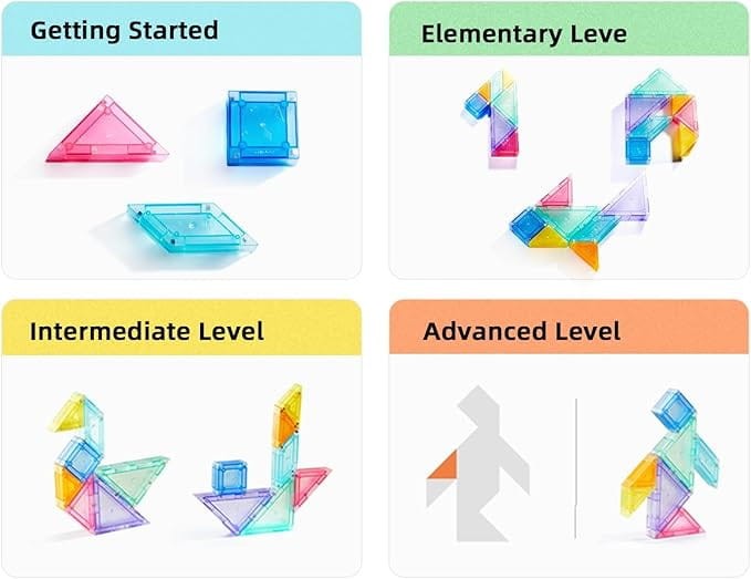 Tangram magnetyczny 3D z klepsydrą łamigłówka mideer