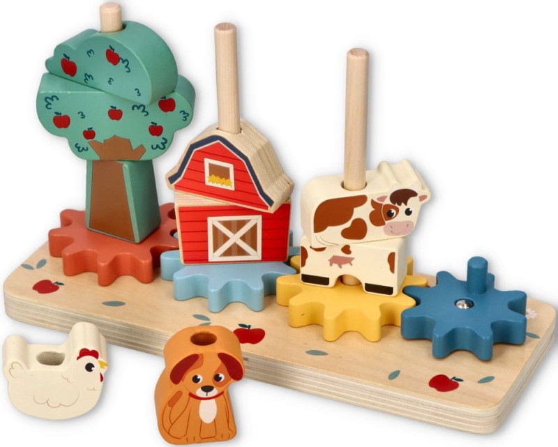 Układanka 3D Farma klocki i zębatki Adam Toys