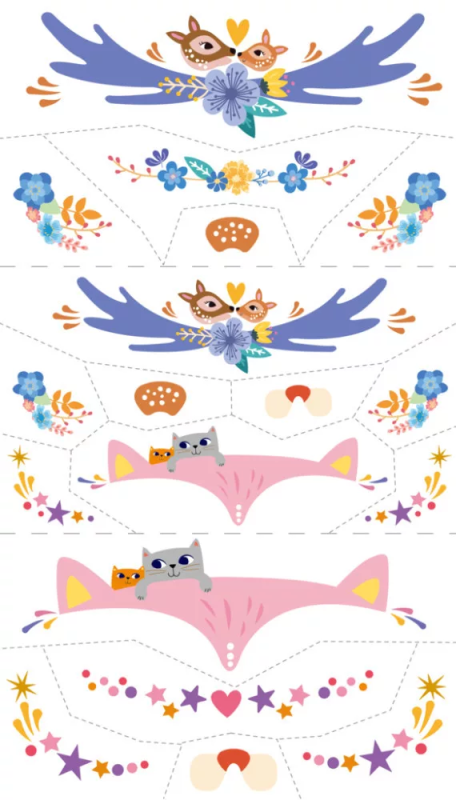 Tatuaże dla dzieci i naklejki na paznokcie zwierzęta Avenir