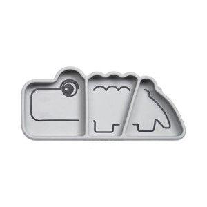 Talerzyk z Przyssawką Krokodyl Szary - Done by Deer