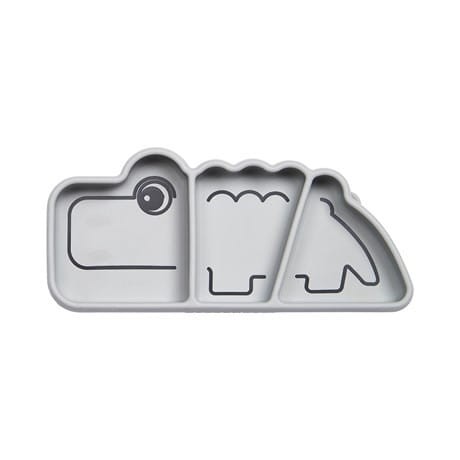 Talerzyk z Przyssawką Krokodyl Szary - Done by Deer