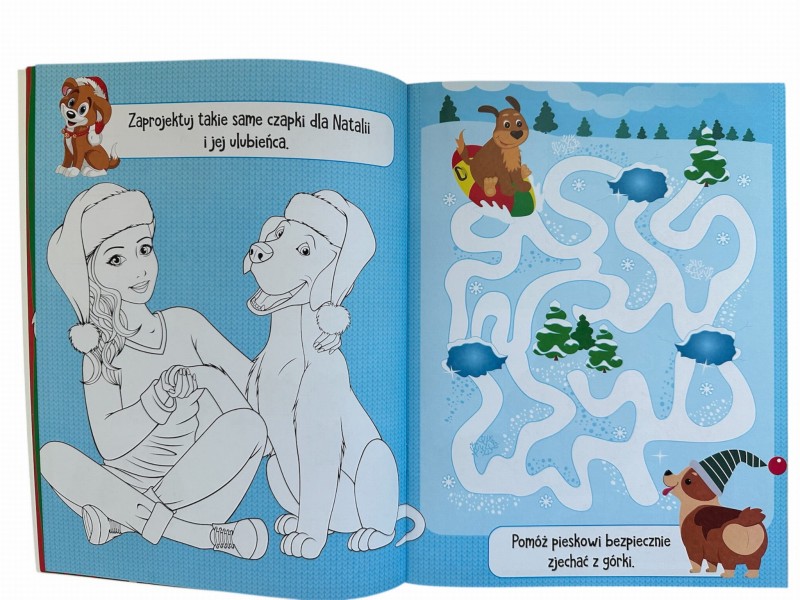 Wesołe Święta Pieska. Zadania i 150 naklejek