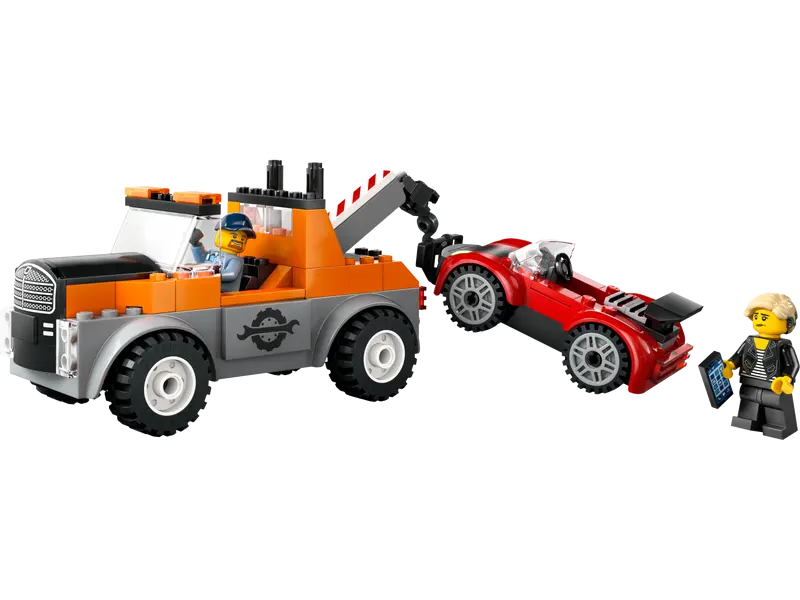 Samochód pomocy drogowej i naprawa sportowego auta Lego 60435