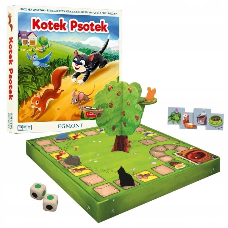 Gra Planszowa dla dzieci Kotek Psotek
