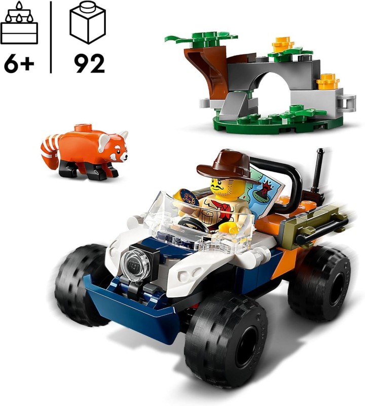 Lego 60424 Quad badacza dżungli z pandą czerwoną