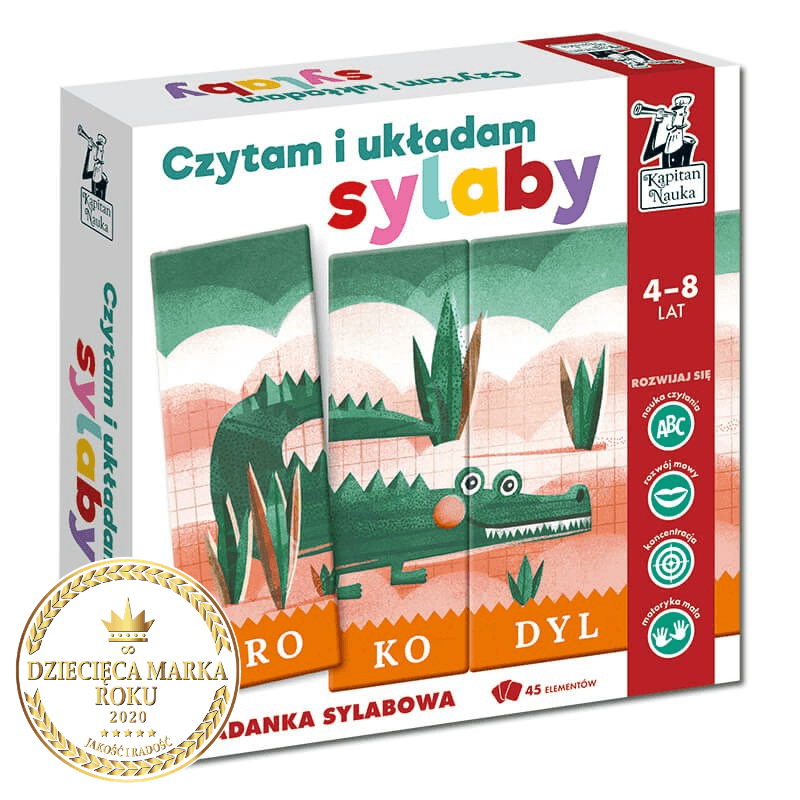 Czytam i układam sylaby. Układanka sylabowa - Kapitan Nauka