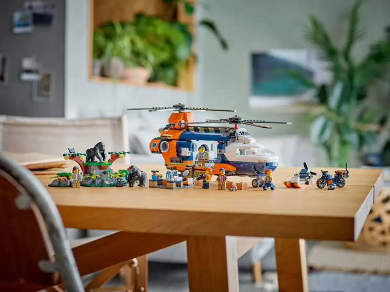 Lego 60437 Helikopter badaczy dżungli w bazie
